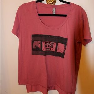 Next Level Apparel ‘Stuck in the 90s’ Tee. Size L, runs little small! Faded red.